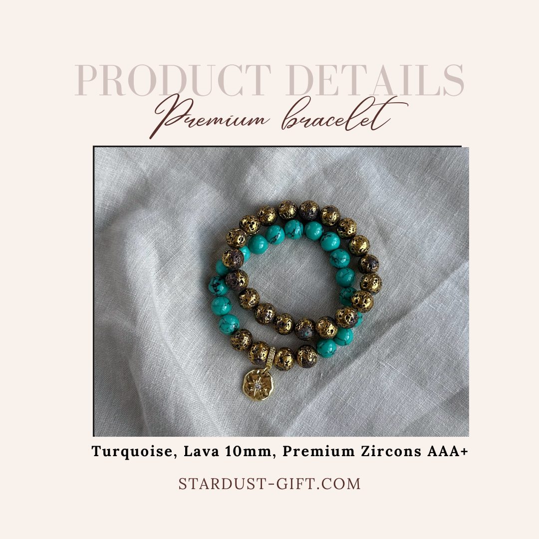"Antique Gold" Luxury Turquoise and bronze bracelet