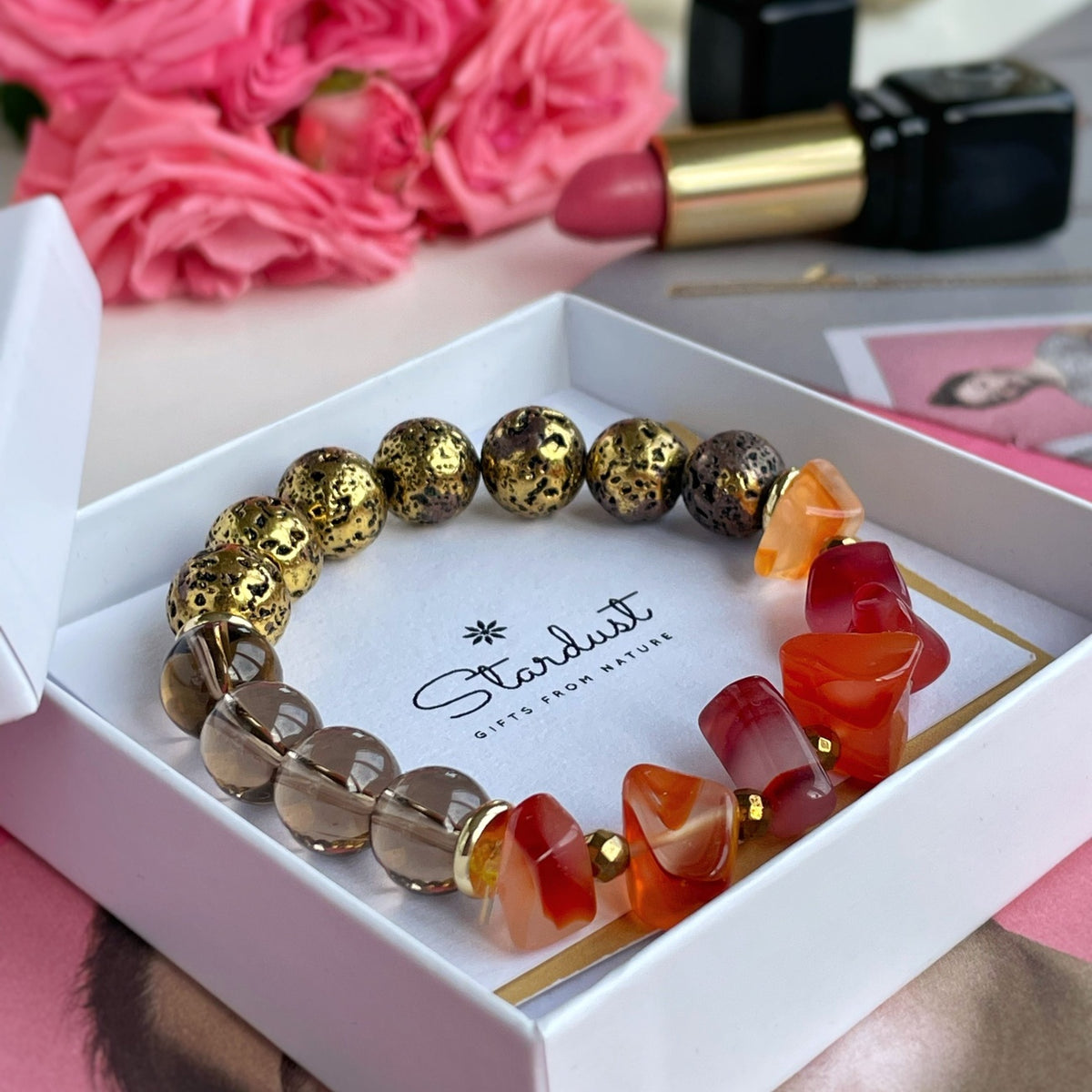 Luxury Tumbled Carnelian bracelet