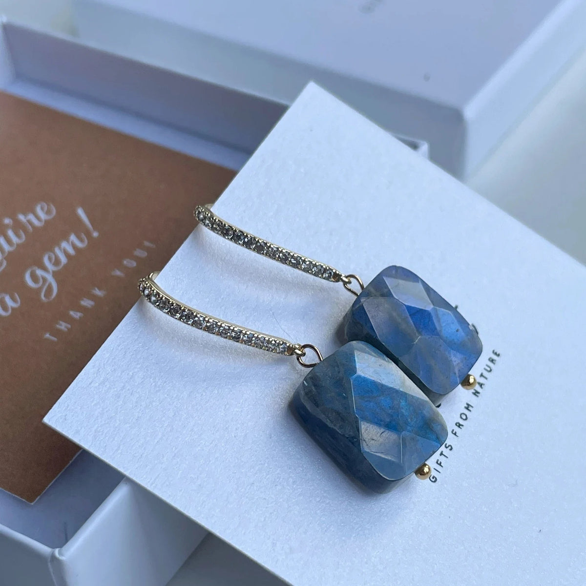 Labradorite pendant necklace, gold plated stainless steel chain