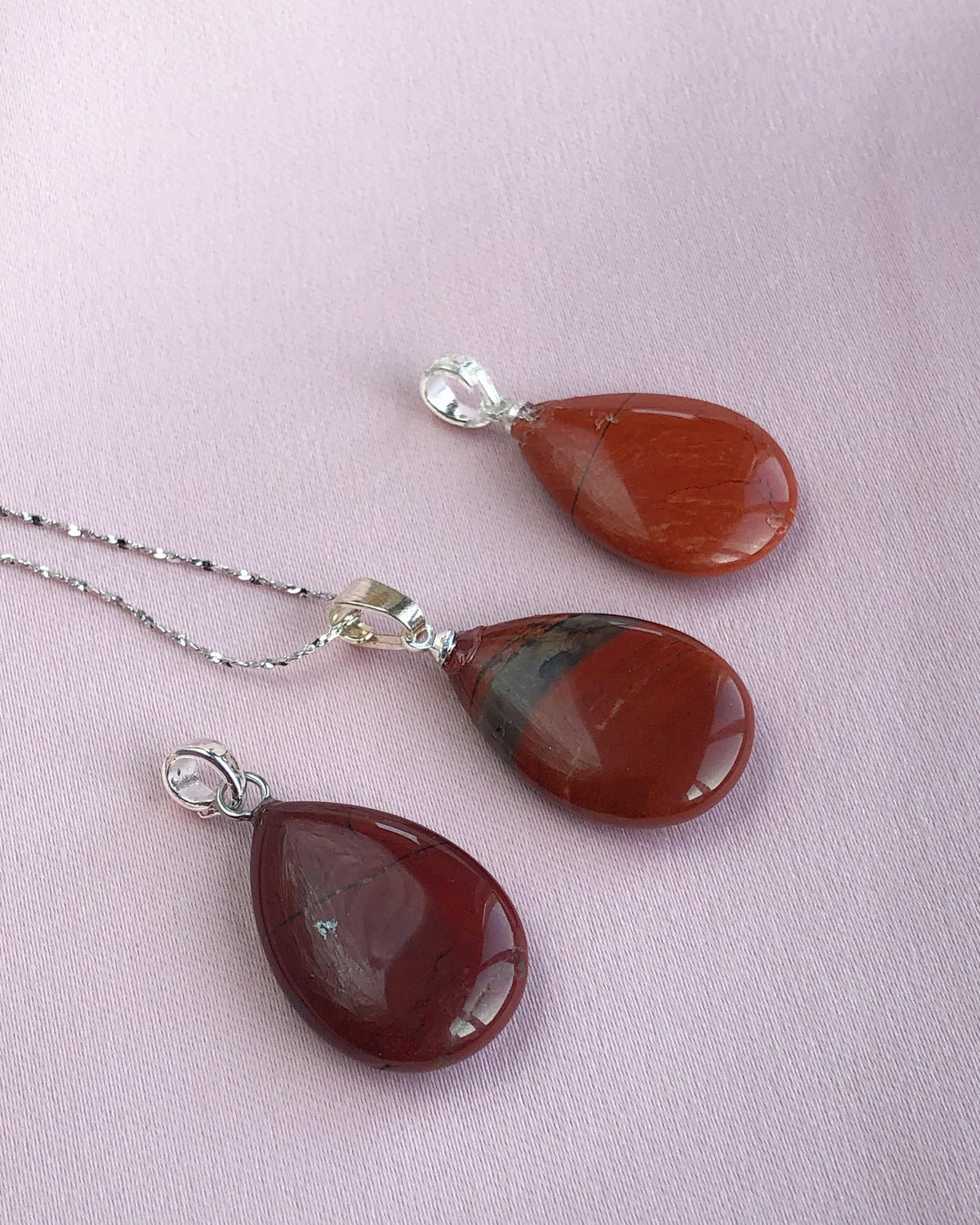 Sensuality stone, Rich Red Jasper Drop Pendant
