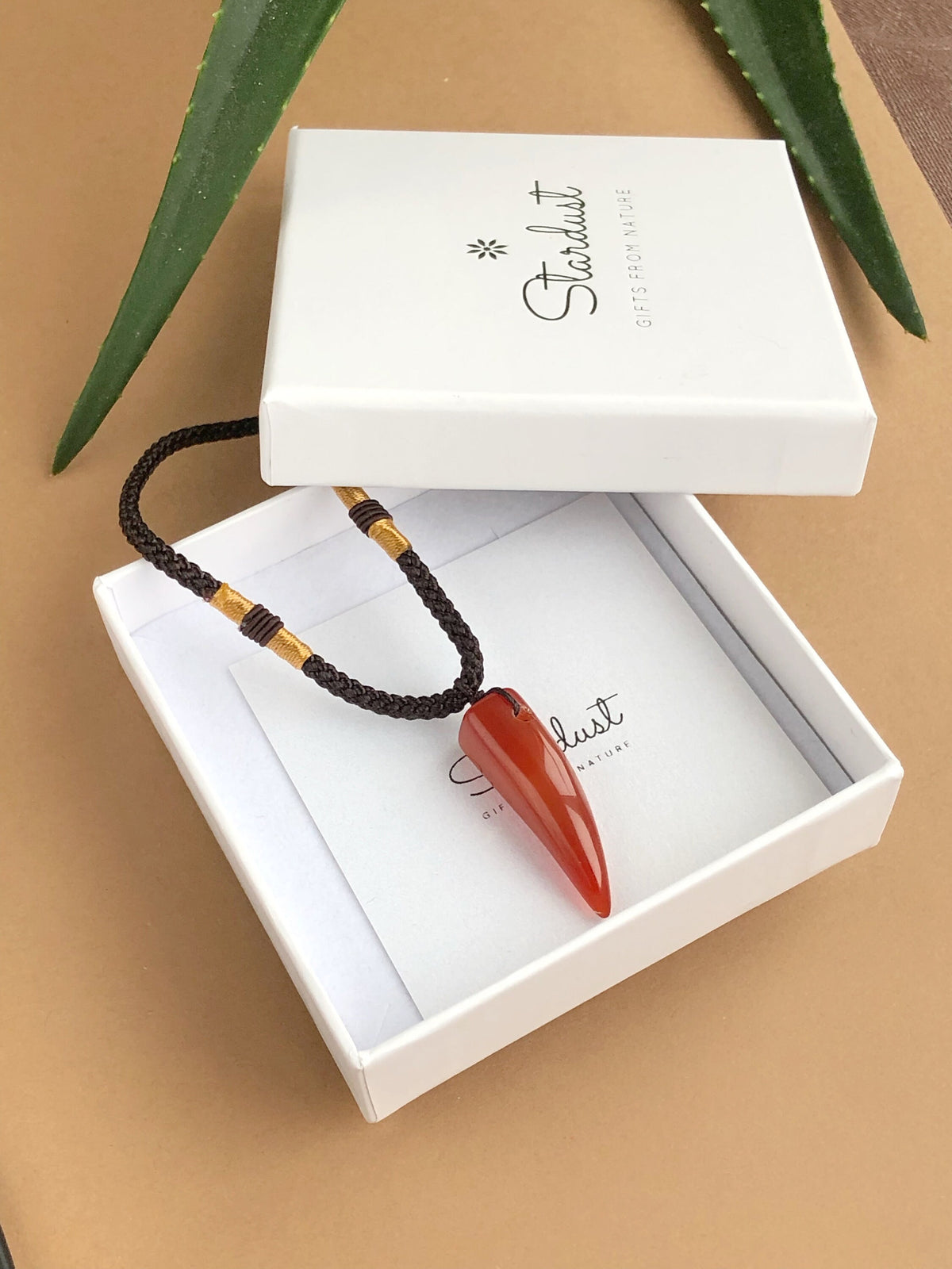 Carnelian Horn pendant for men