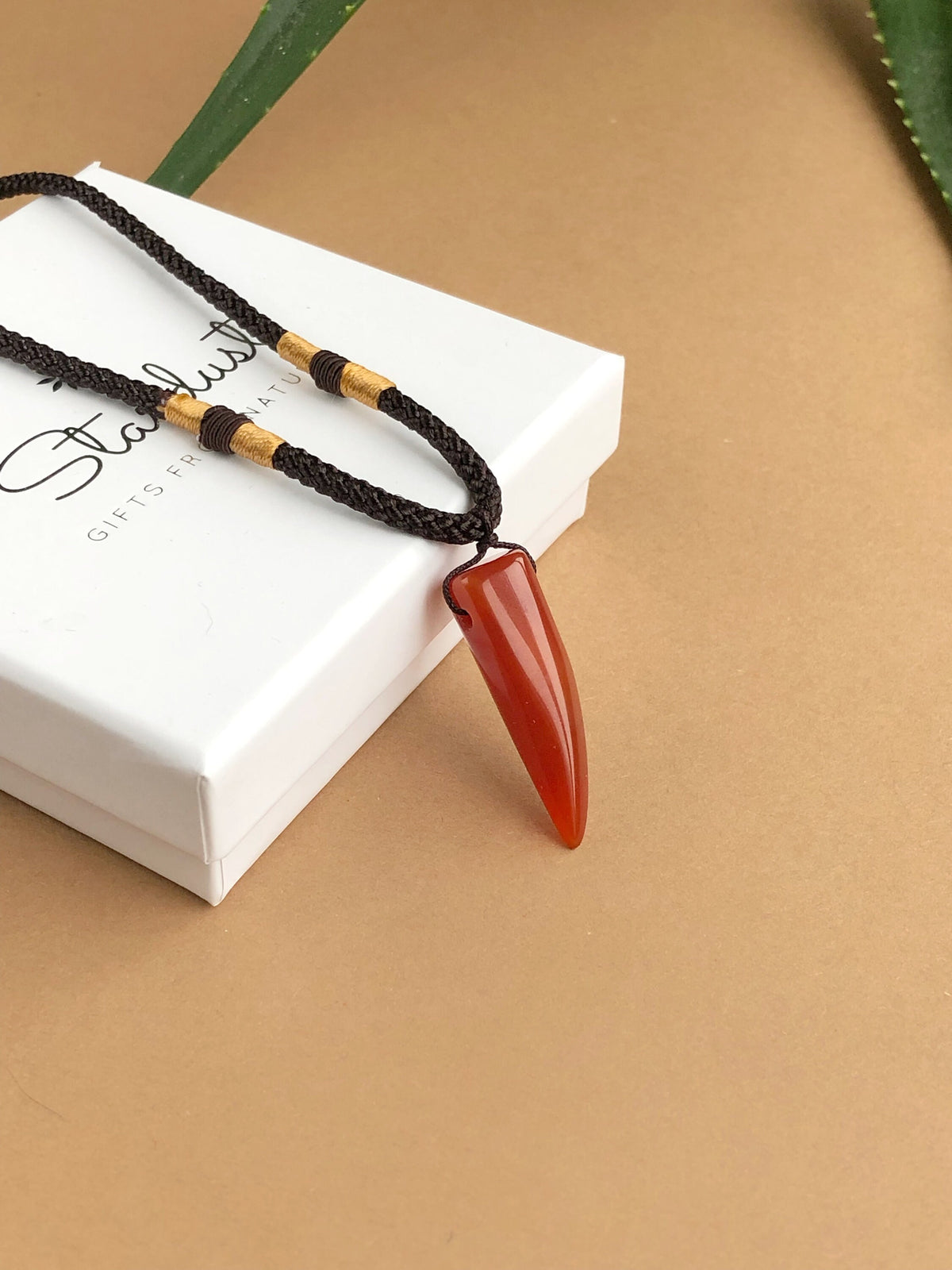 Carnelian Horn pendant for men