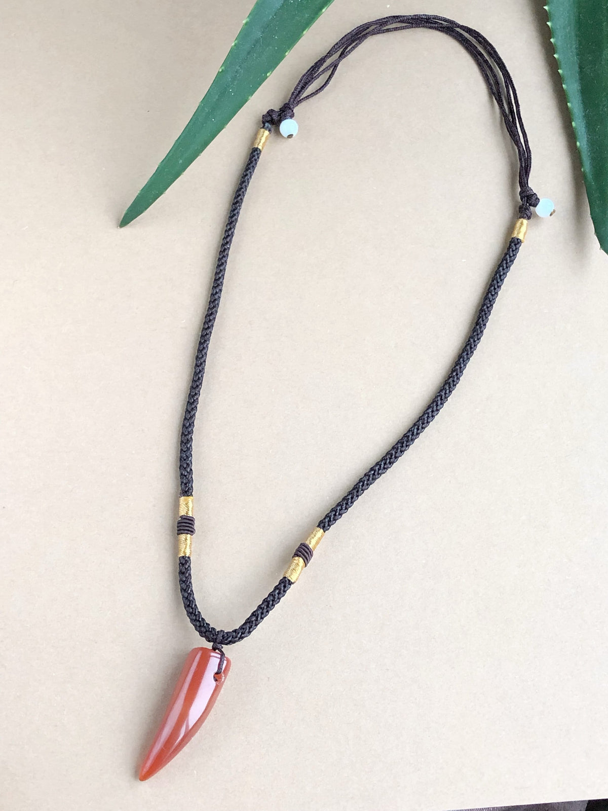 Carnelian Horn pendant for men