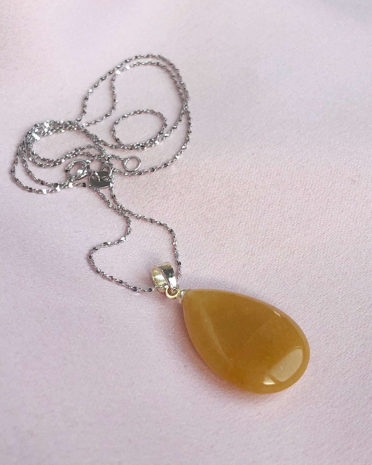 Yellow Jade Pendant necklace