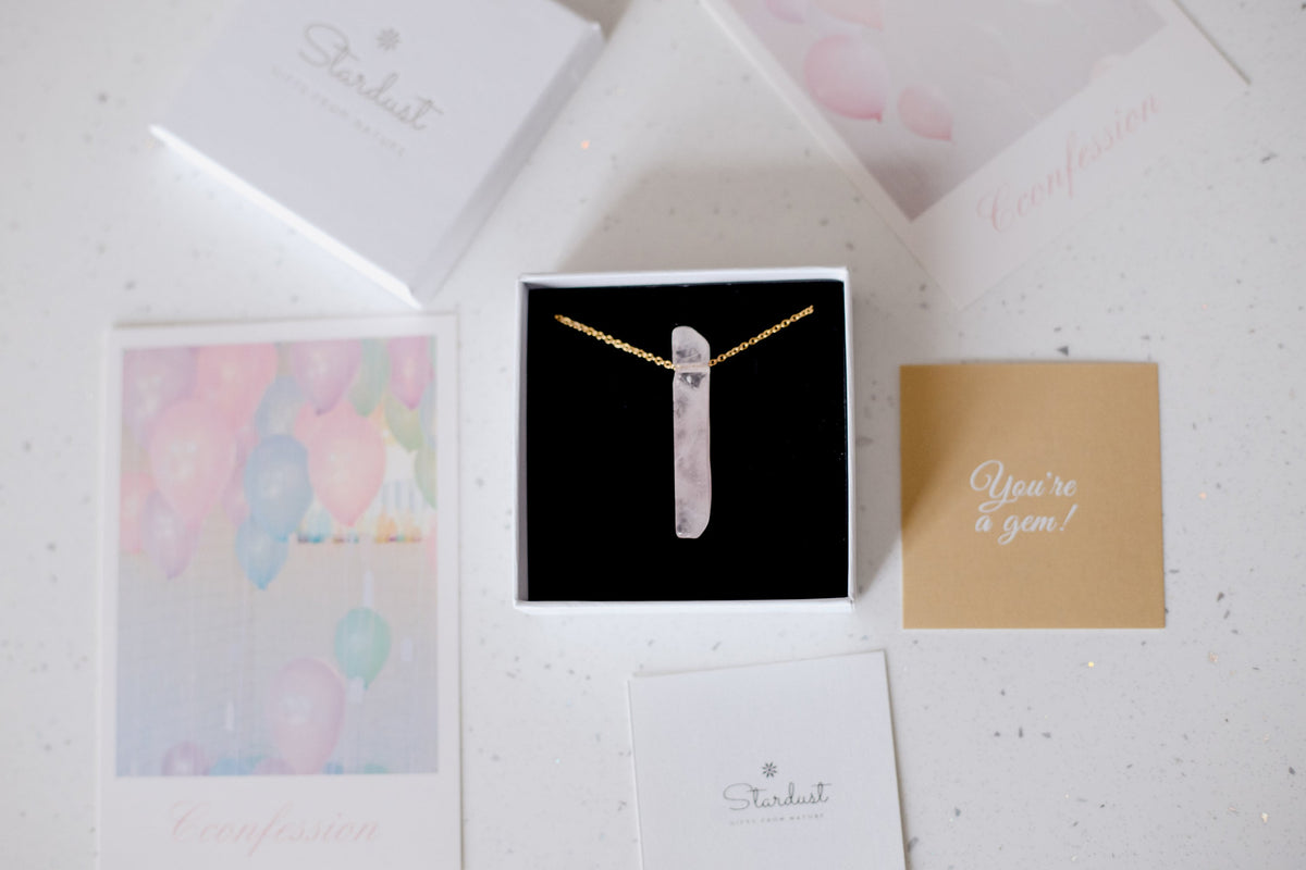 Rose Quartz Bar Pendant