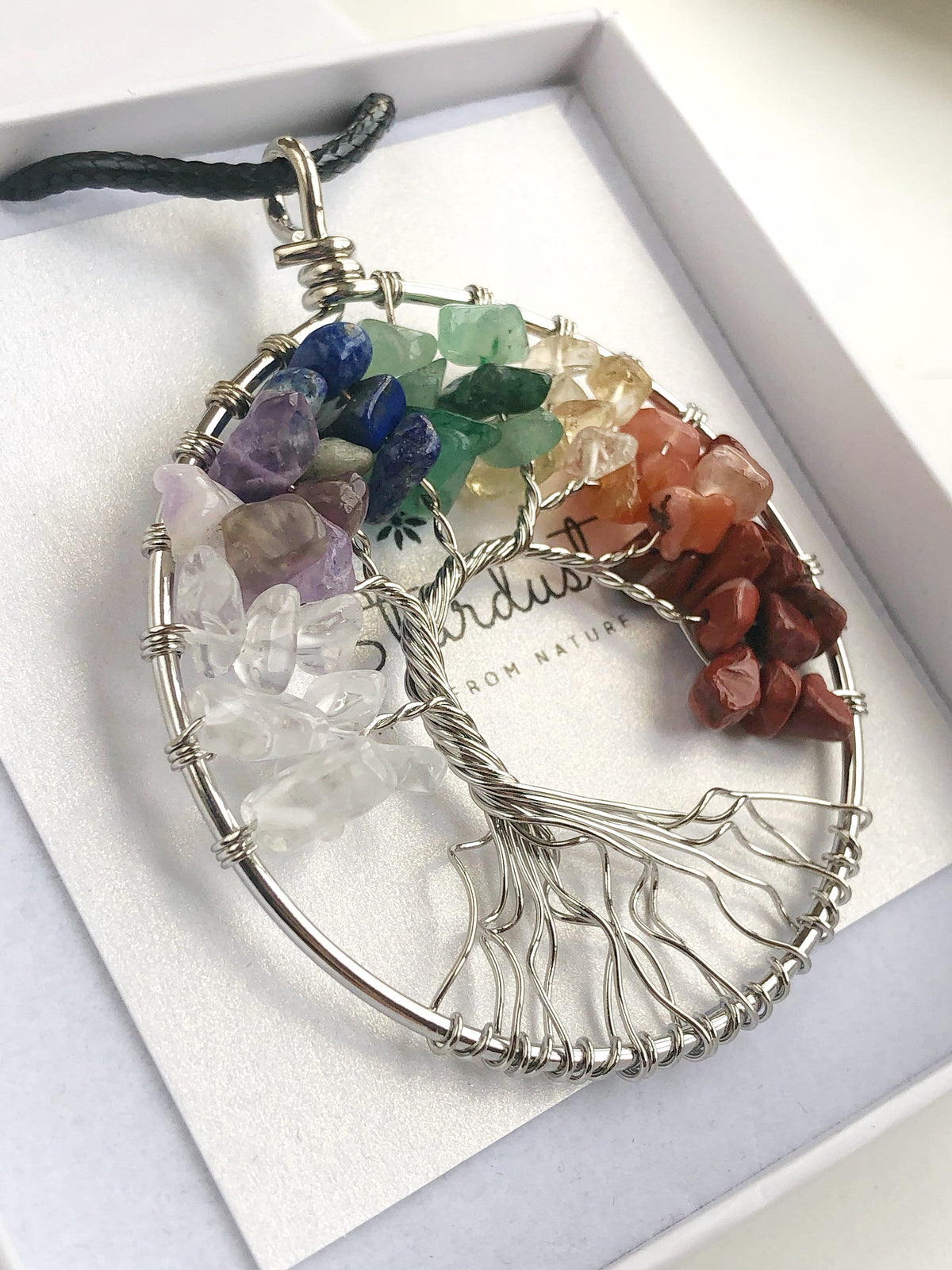 Rainbow Tree of Life necklace