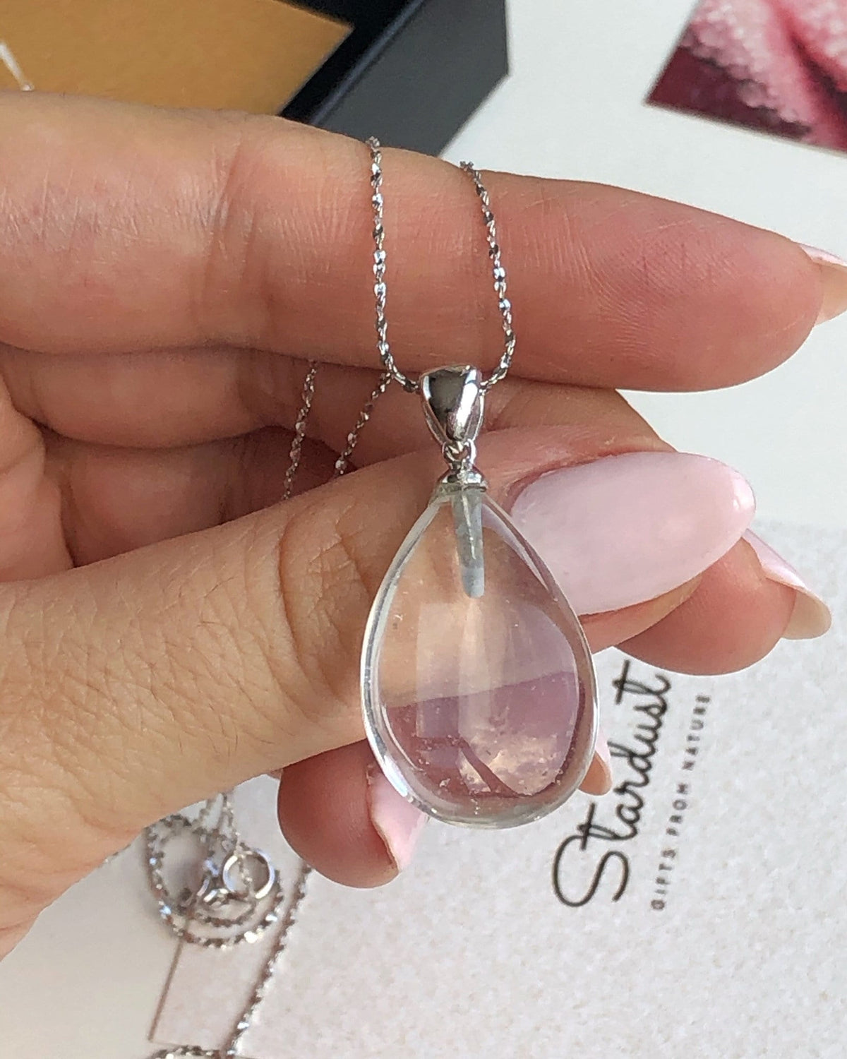 Rare Clear Quartz Pendant necklace