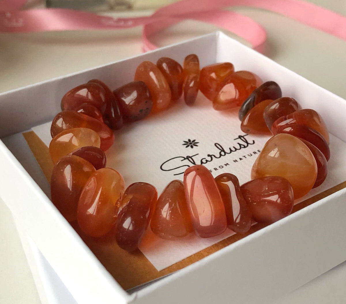 Tumbled Carnelian bracelet for her
