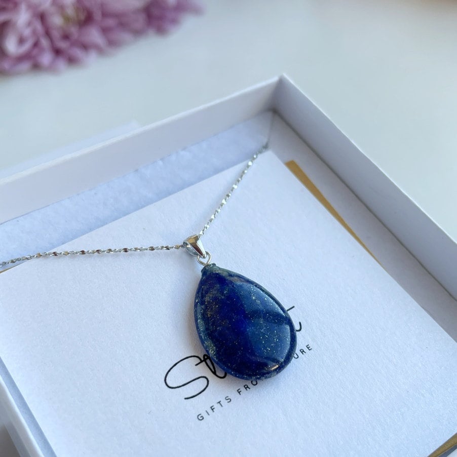 Lapis Lazuli Drop Pendant 1.5x2.5cm
