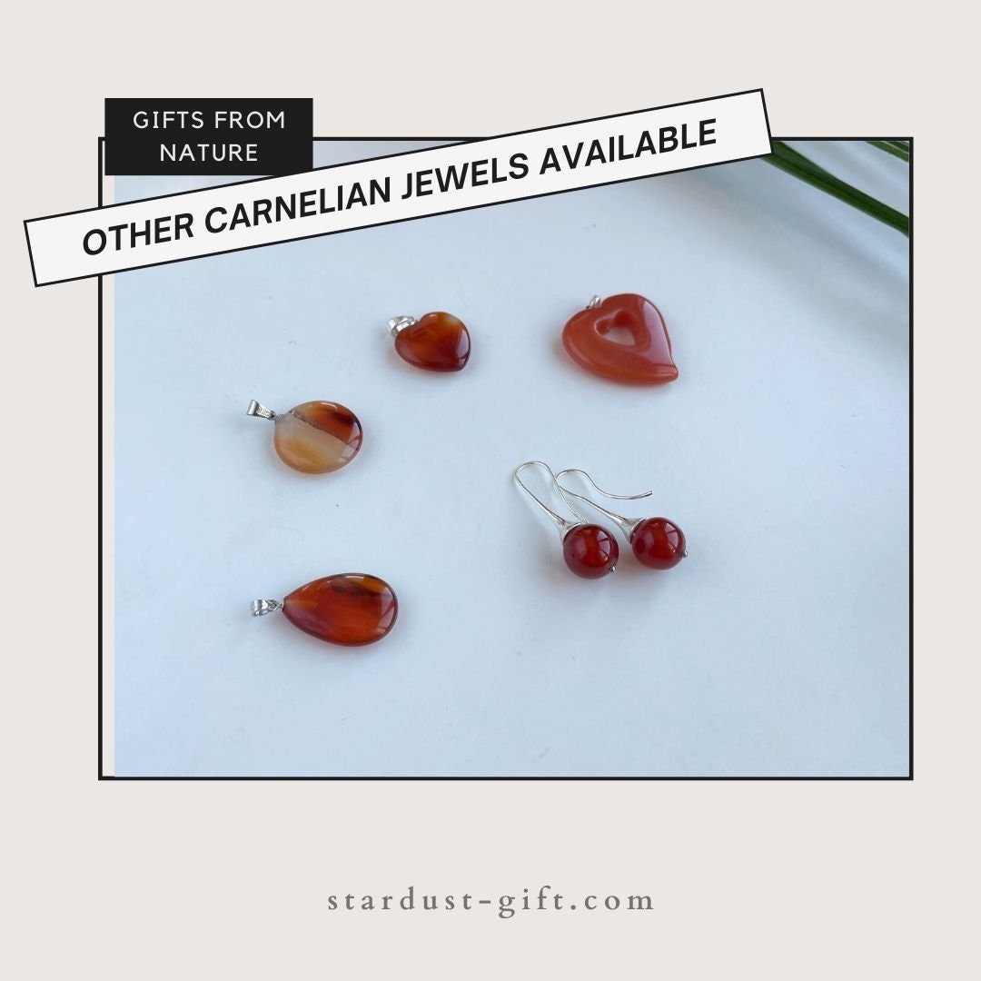 Deep Orange Carnelian Earrings