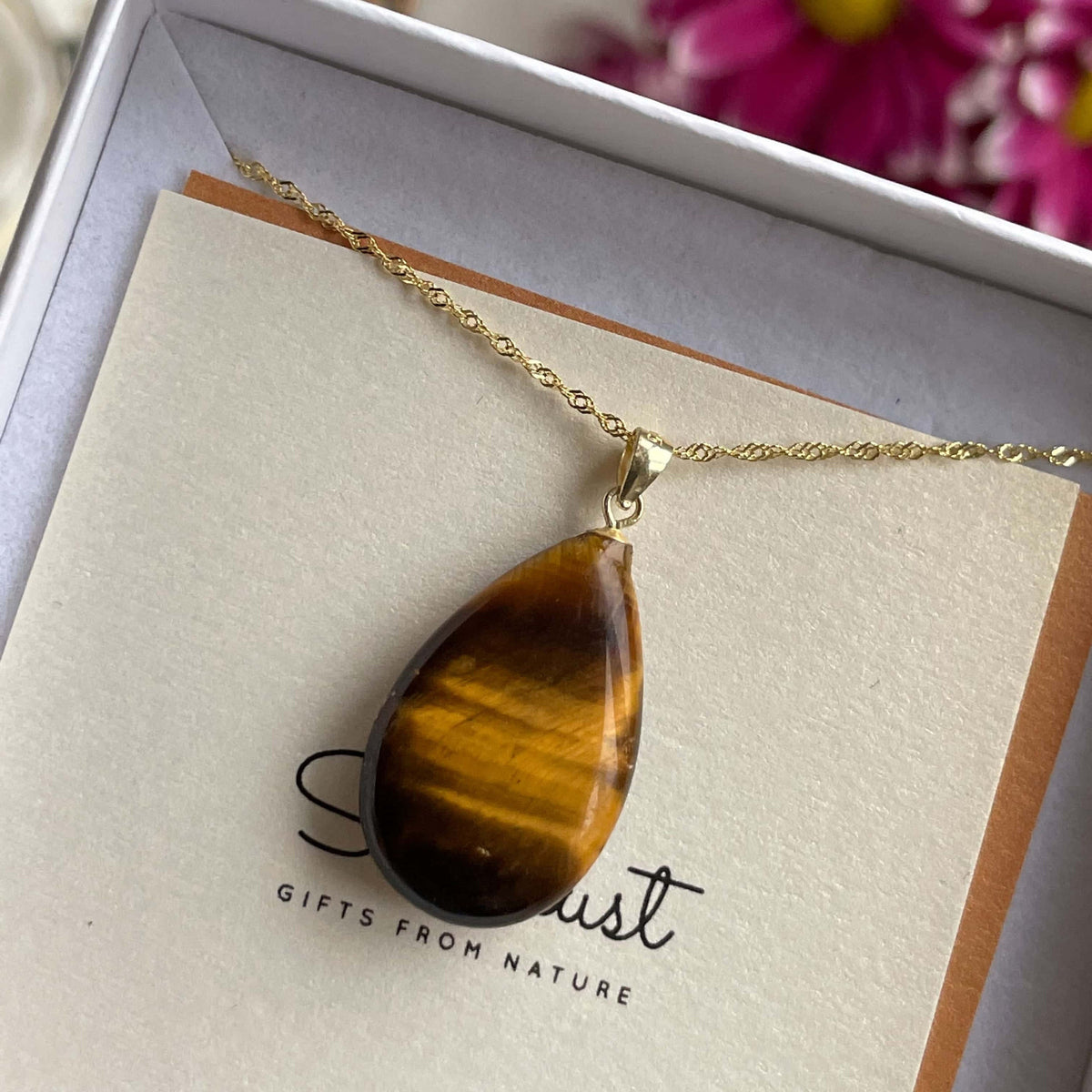 Tiger Eye Pendant Necklace