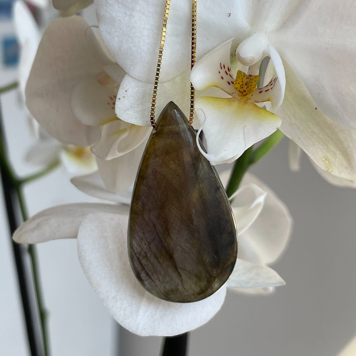 High grade Purple Labradorite necklace