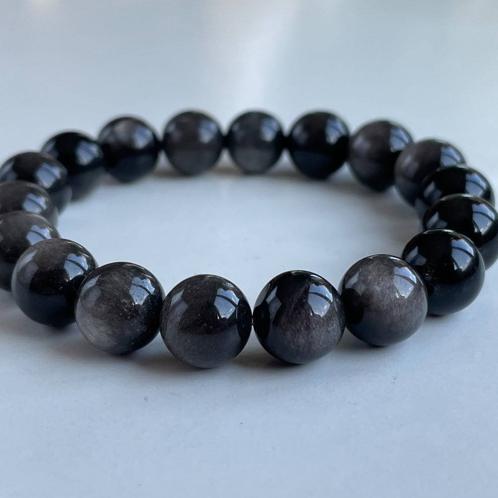 Rainbow Obsidian 10mm Genuine Gemstone Stretch Bracelet