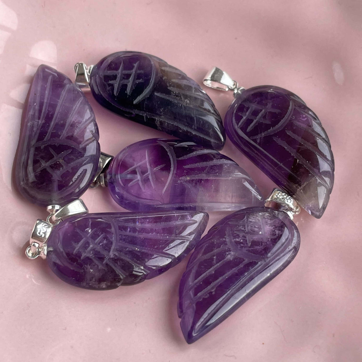 Amethyst Angel wing Pendant