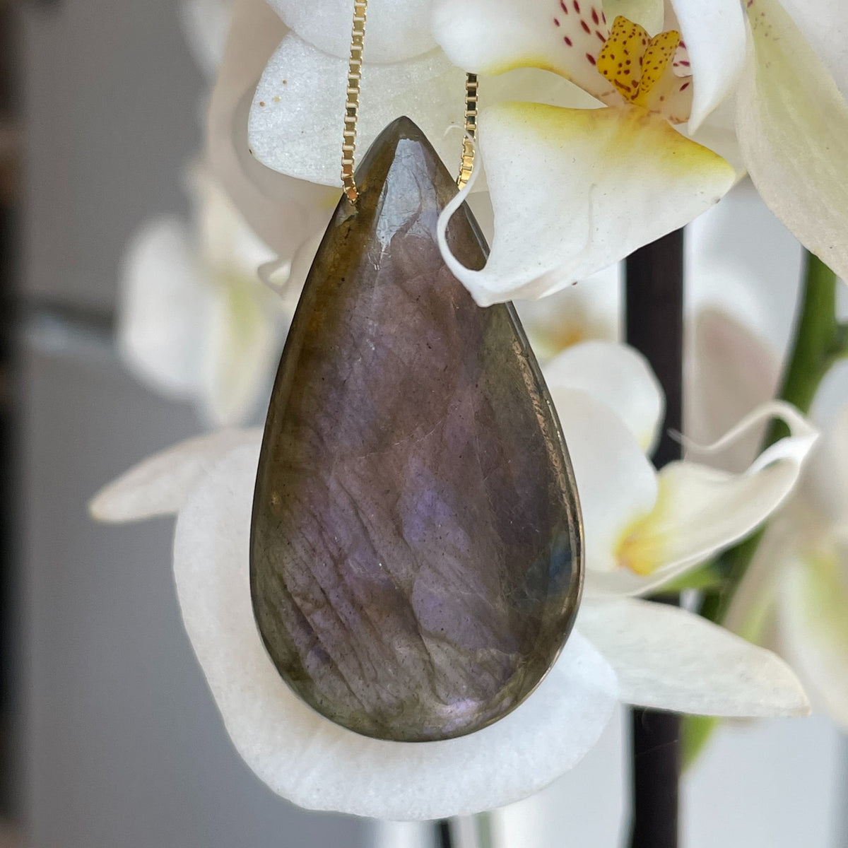 High grade Purple Labradorite necklace