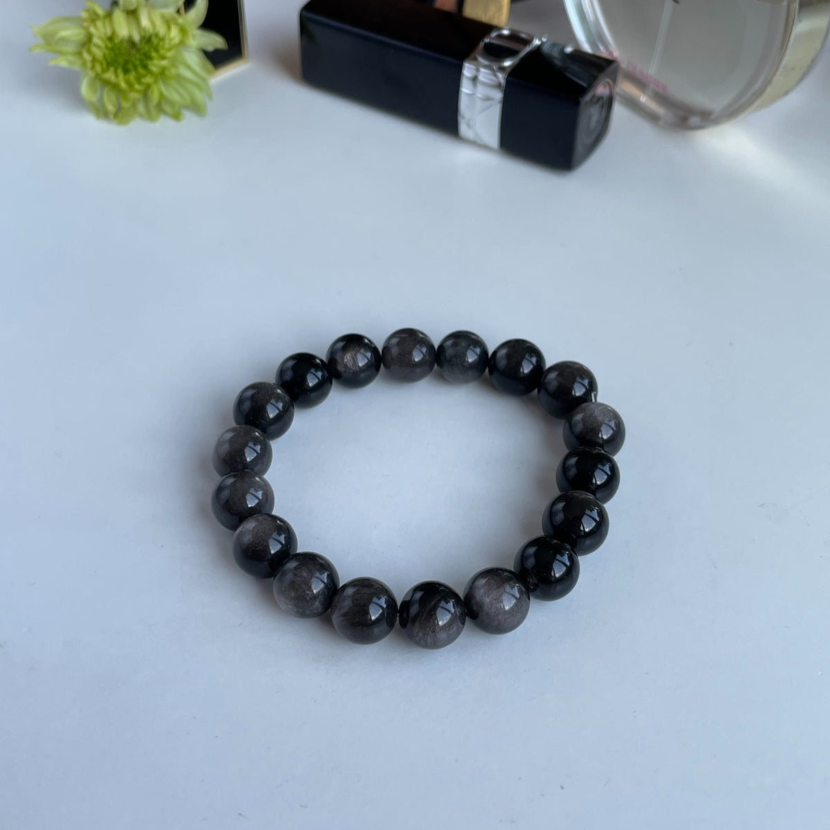Rainbow Obsidian 10mm Genuine Gemstone Stretch Bracelet
