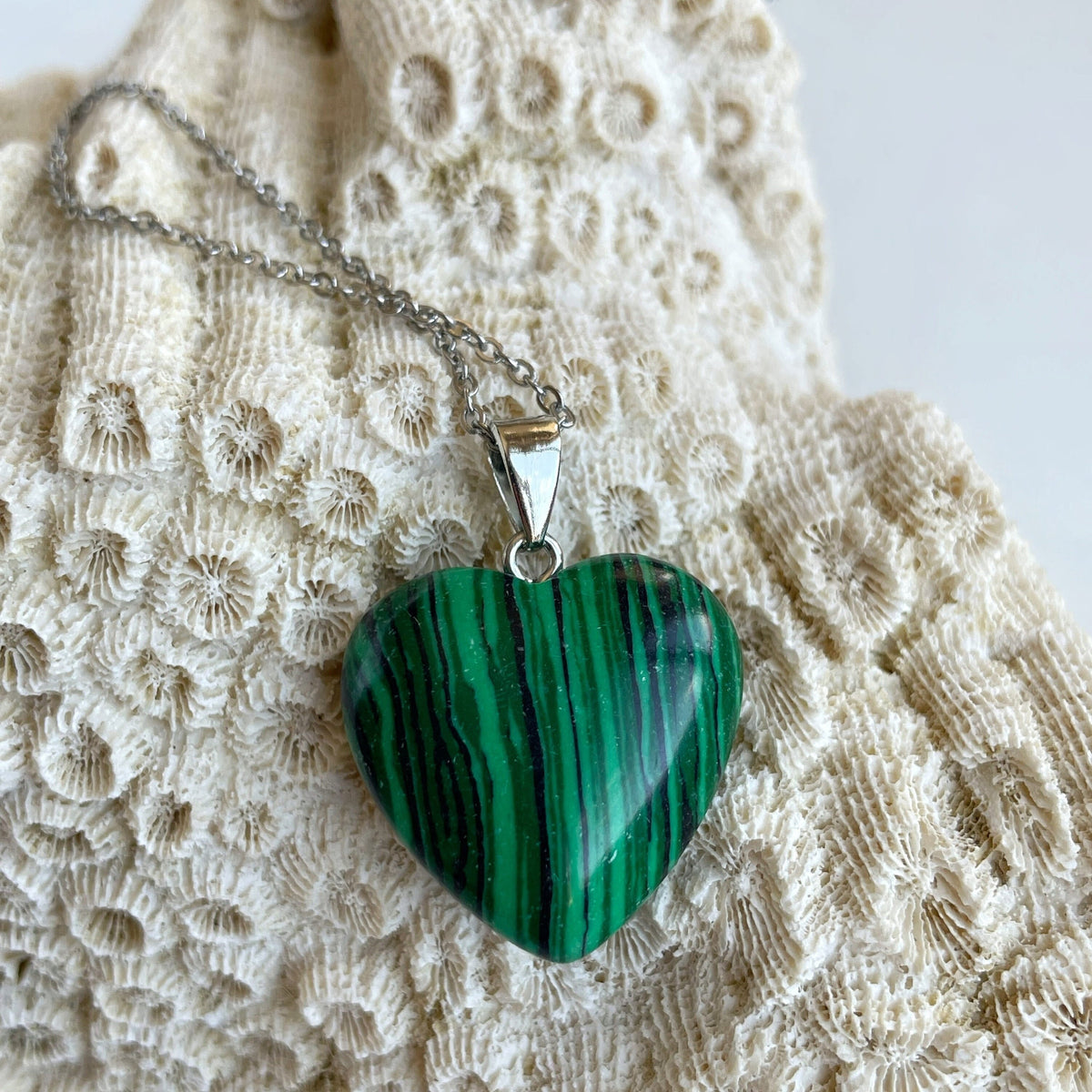 Malachite Heart pendant