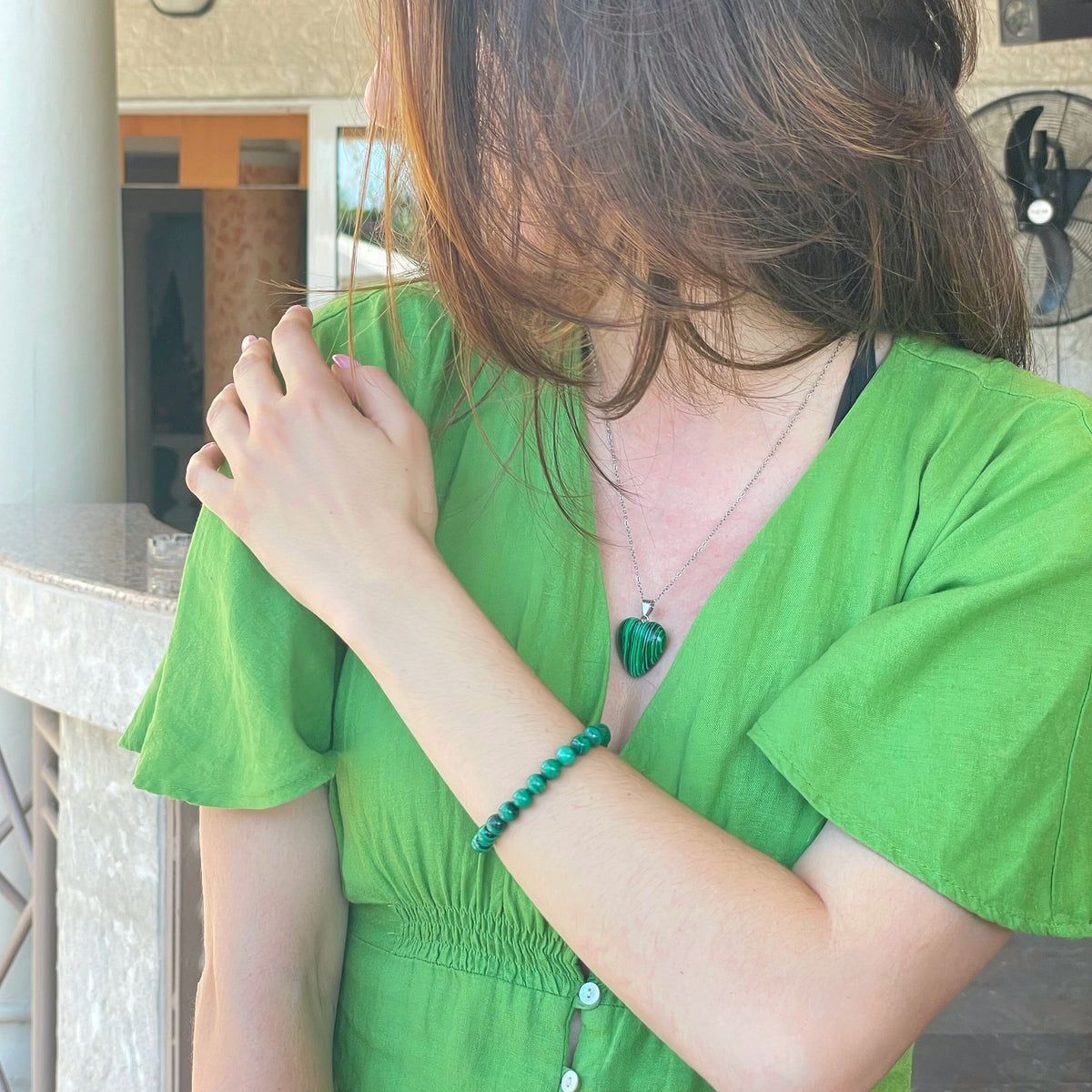 Malachite Heart pendant