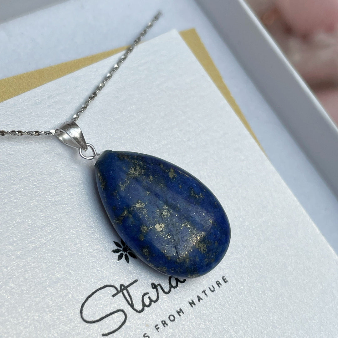 Lapis Lazuli Drop Pendant 1.5x2.5cm