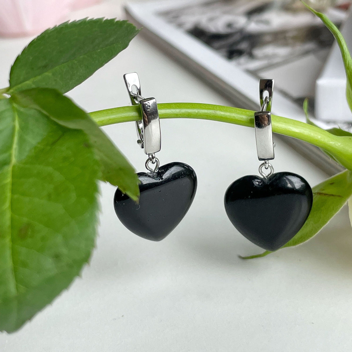 Black Obsidian Heart Pendant 2.5cm