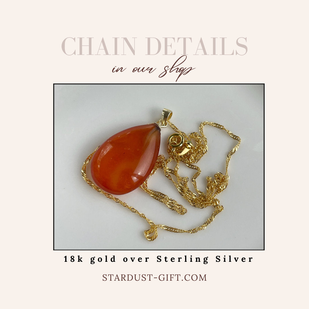 Carnelian Pendant, Birthday gift for her