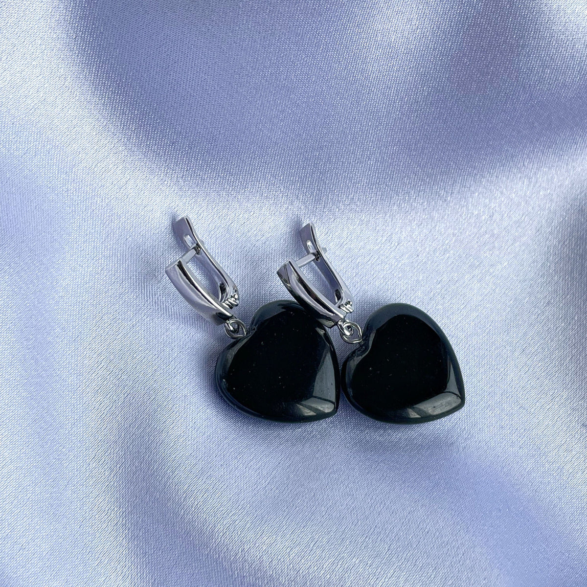 Black Obsidian Heart Pendant 2.5cm