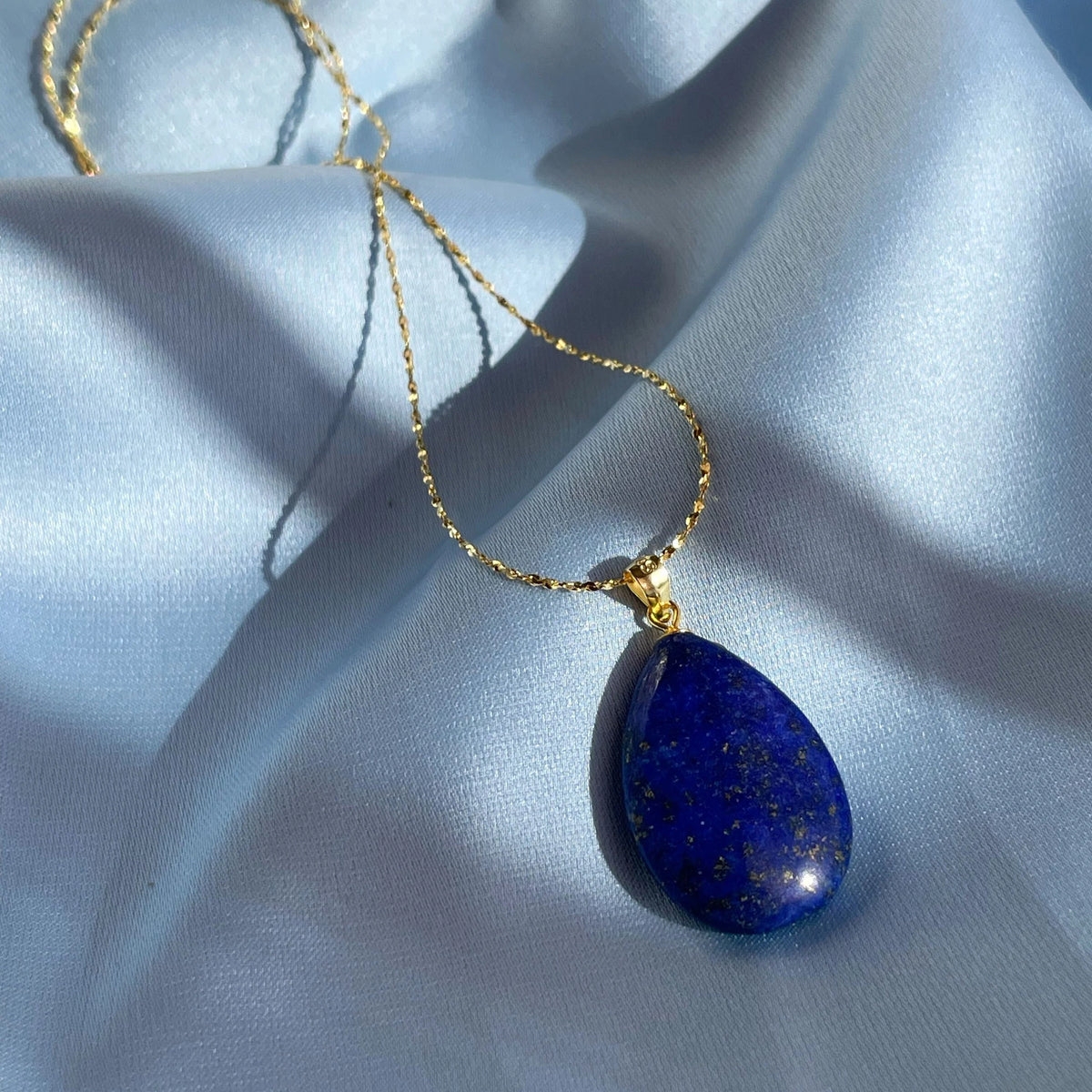 Lapis Lazuli drop pendant, Premium gemstone gift
