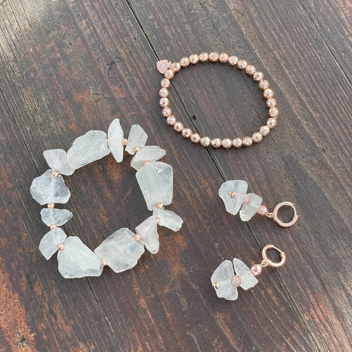 Raw Clear Quartz bracelet