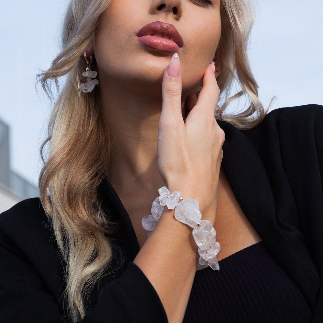 Raw Clear Quartz bracelet