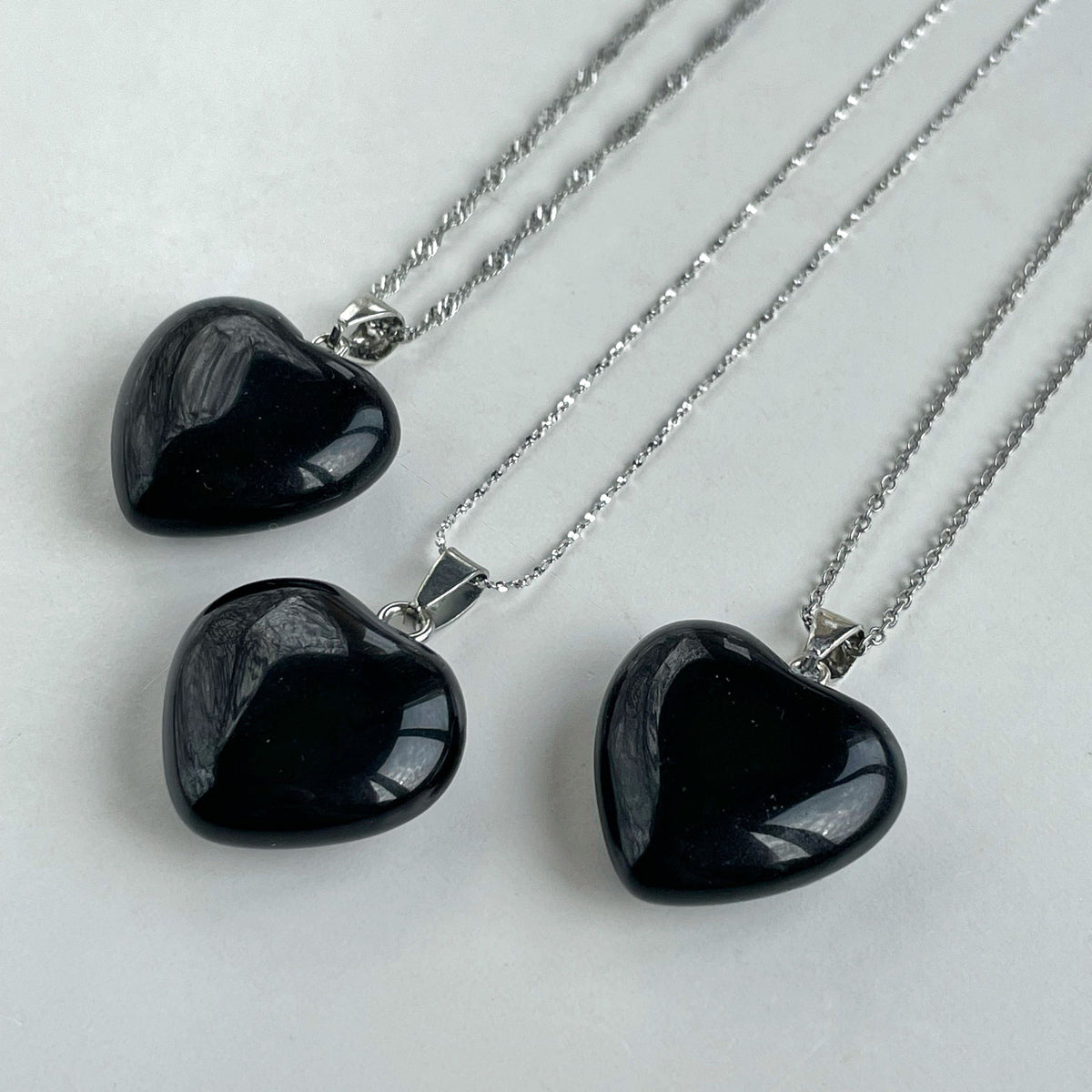 Black Obsidian horn pendant