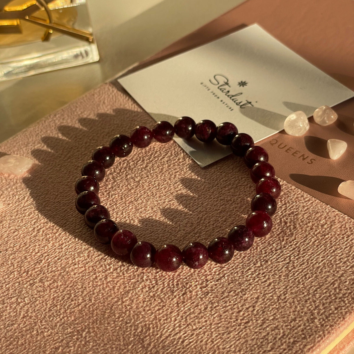 Natural dark red Garnet bracelet 8mm