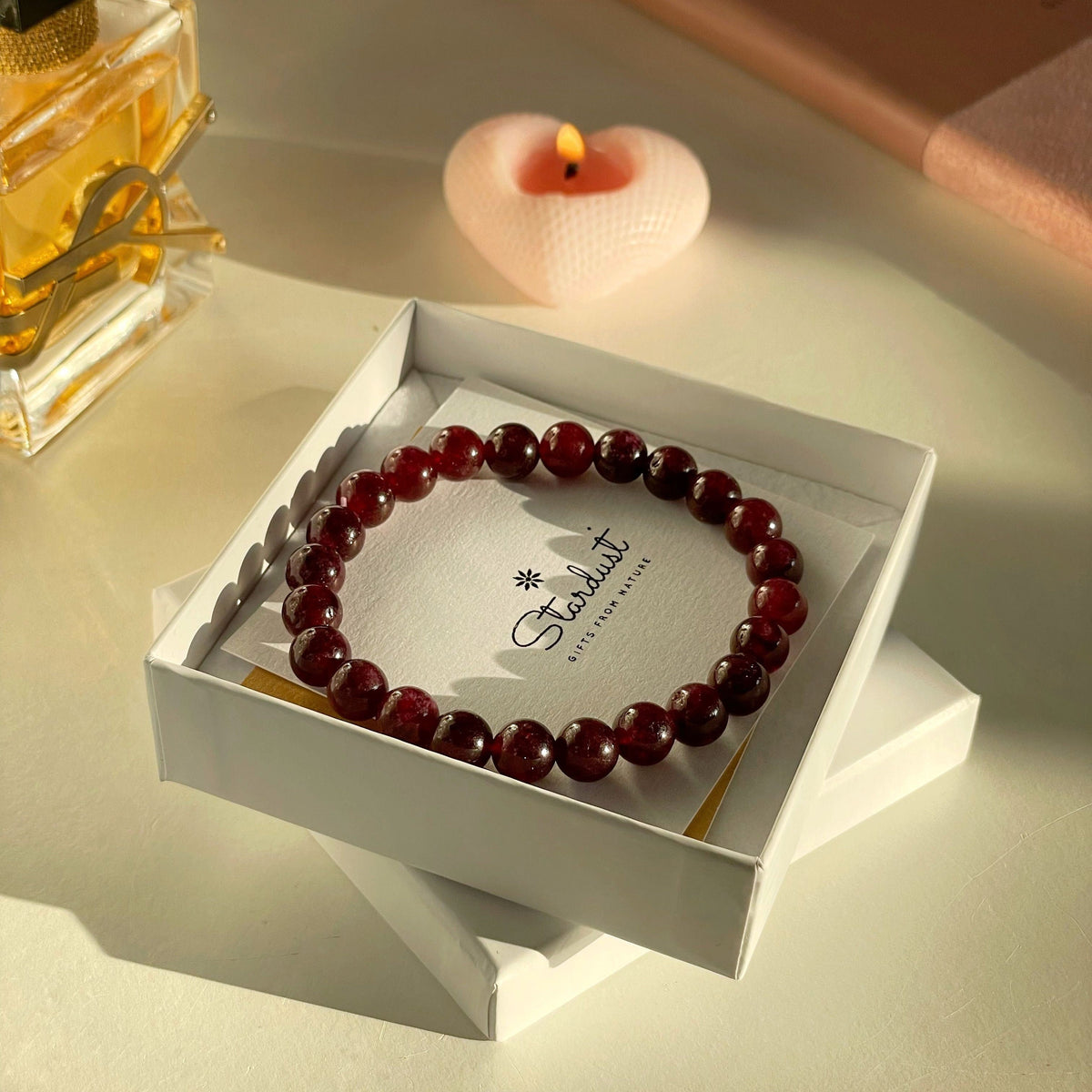 Natural dark red Garnet bracelet 8mm