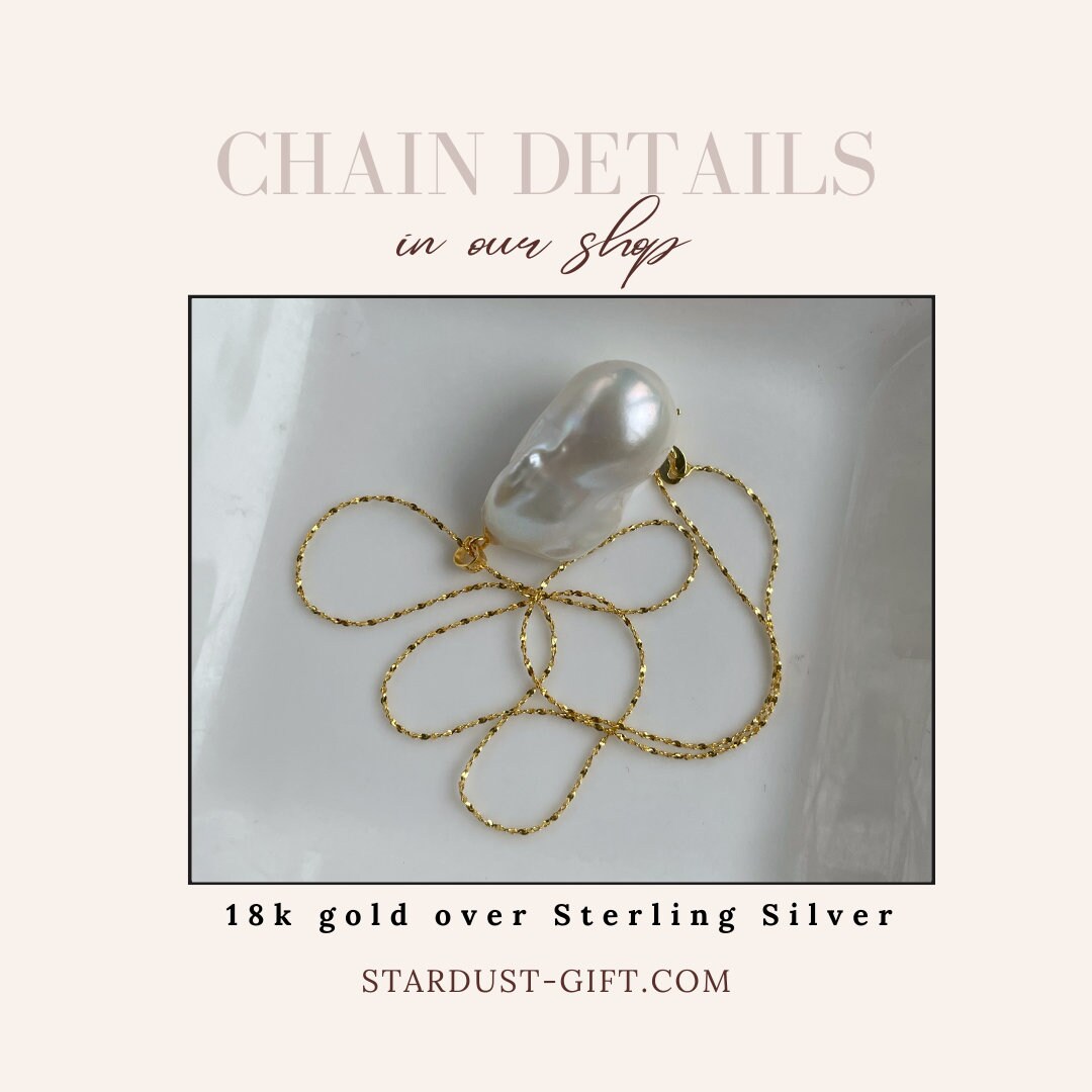 Large Flawless Baroque Pearl pendant 3cm