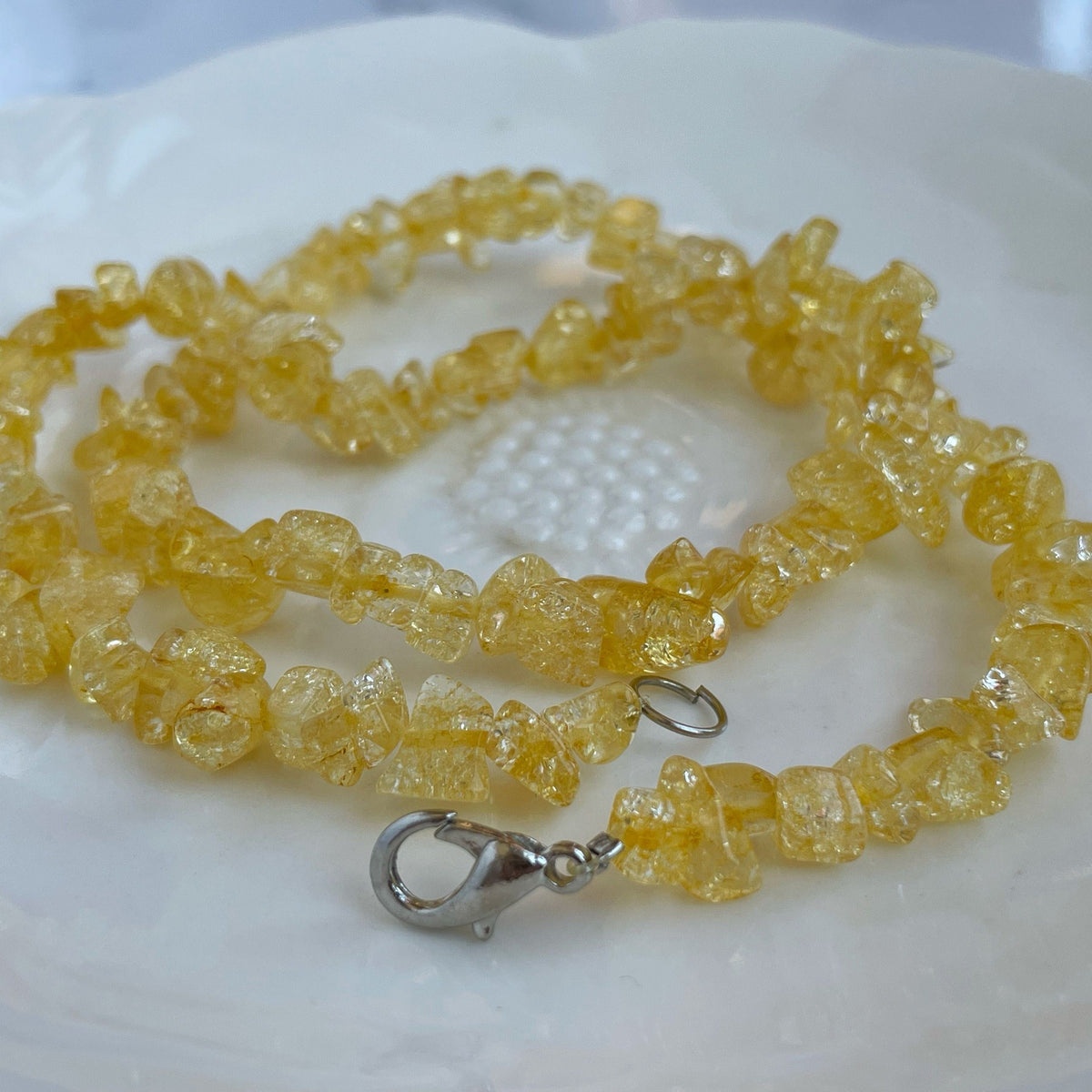 Natural Citrine chip choker