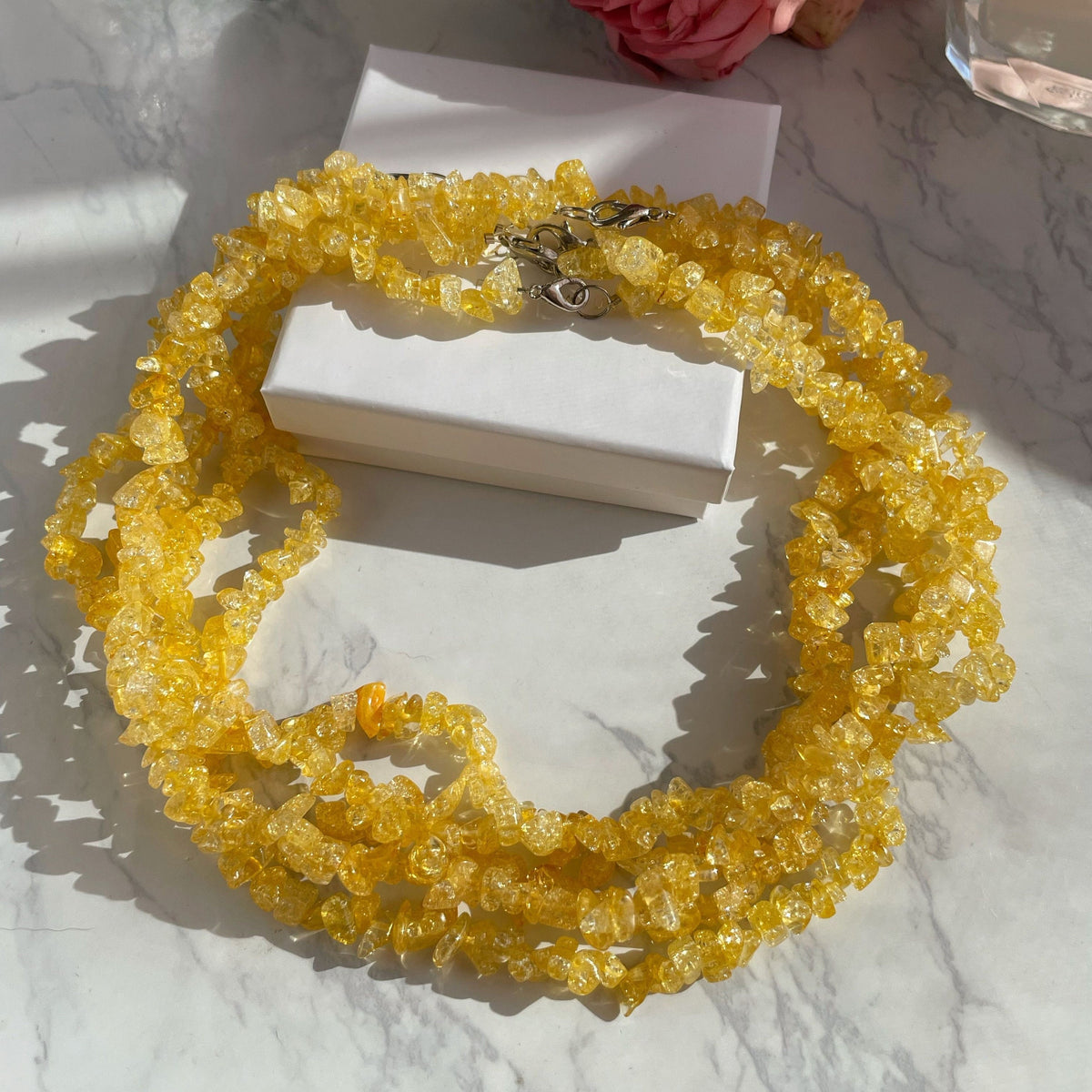 Natural Citrine chip choker