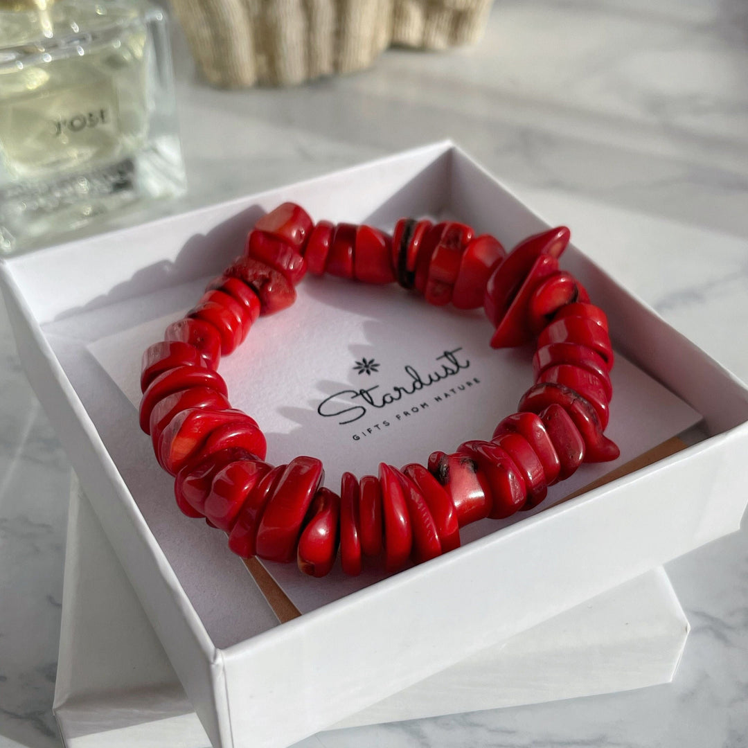 Exquisite Chunky Red Coral bracelet