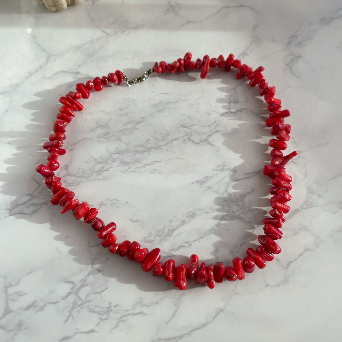 Exquisite Chunky Red Coral Necklace