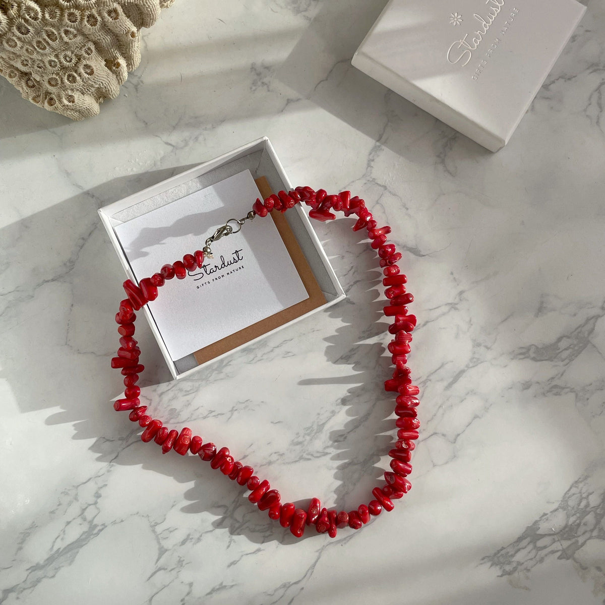 Exquisite Chunky Red Coral Necklace