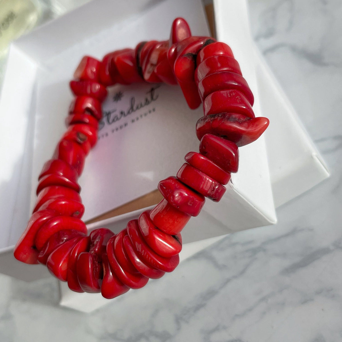 Exquisite Chunky Red Coral bracelet