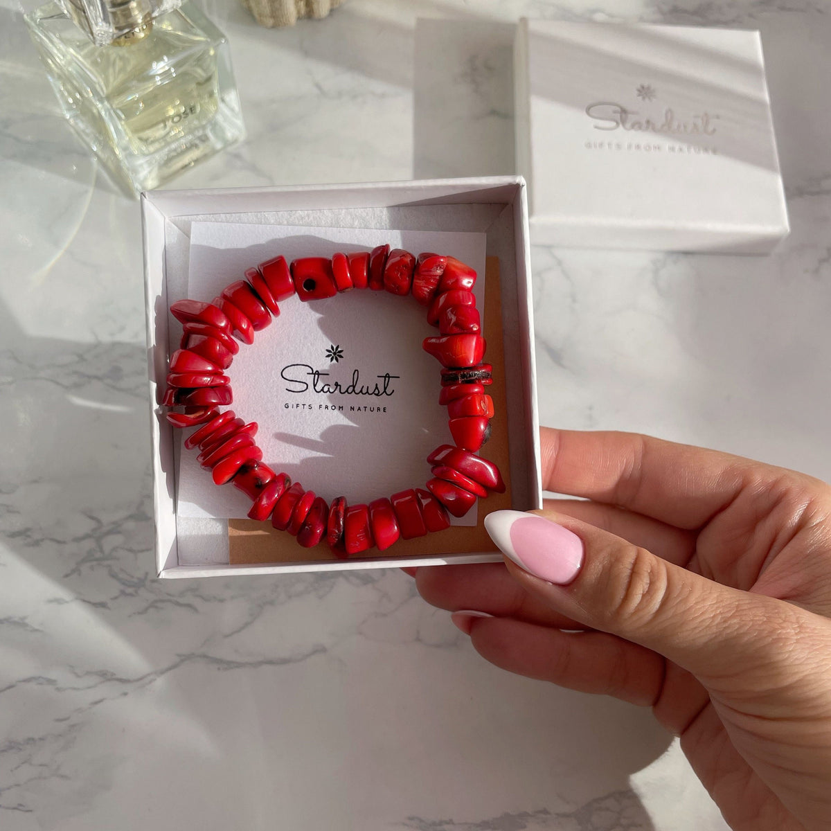 Exquisite Chunky Red Coral bracelet