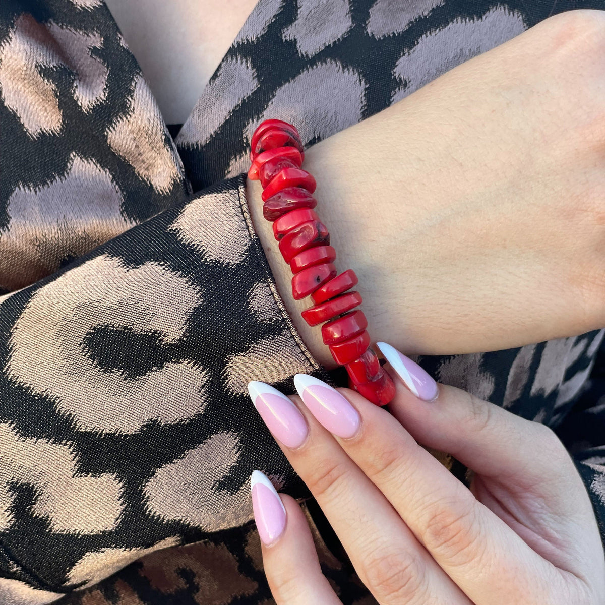 Exquisite Chunky Red Coral bracelet