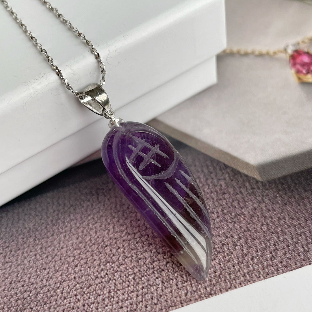 Amethyst Angel wing Pendant
