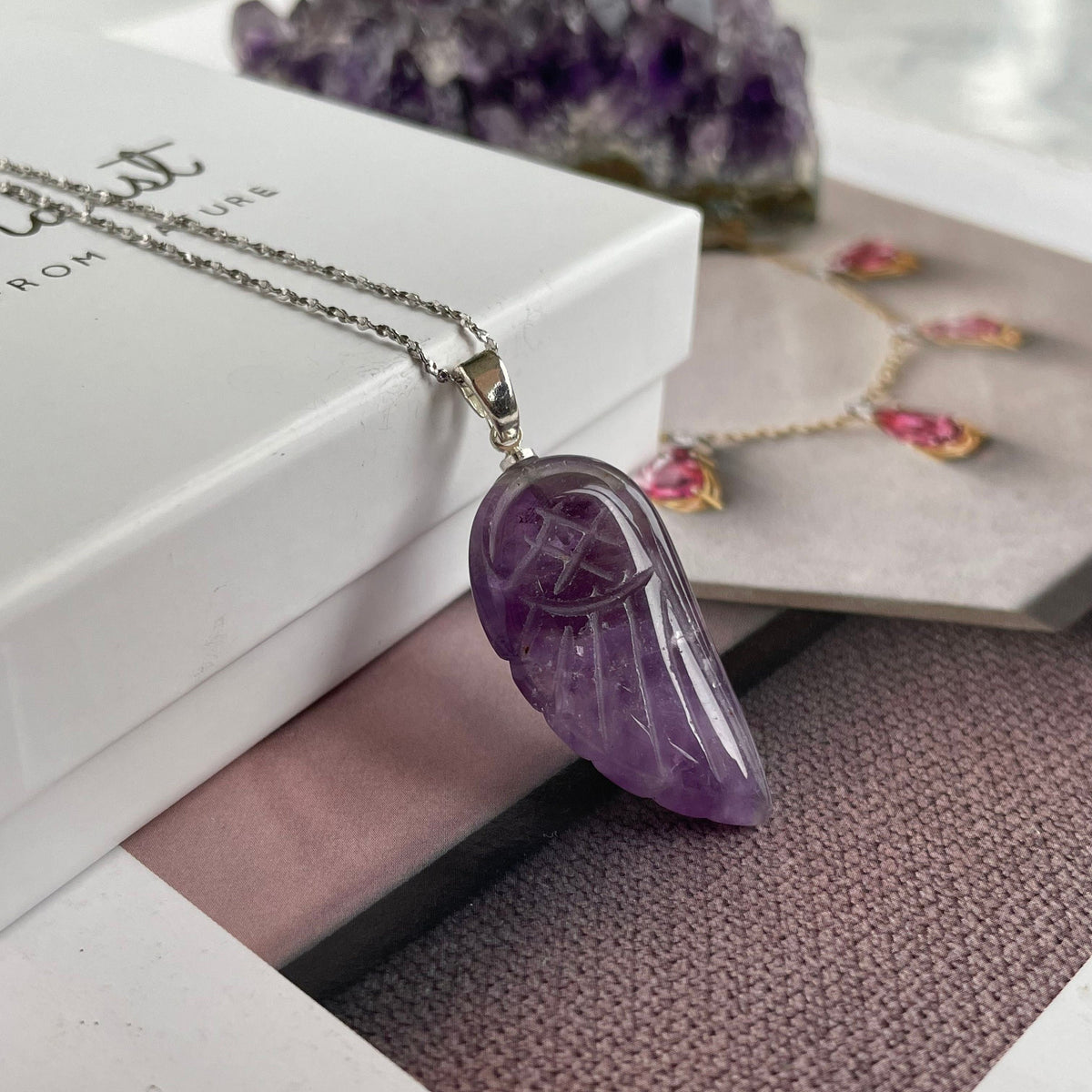 Amethyst Angel wing Pendant