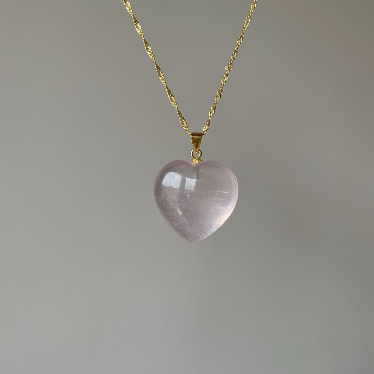 Luxury Rose Quartz Pendant, Madagascar AAA+