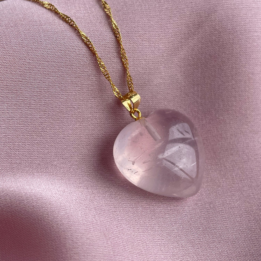 Luxury Rose Quartz Pendant, Madagascar AAA+