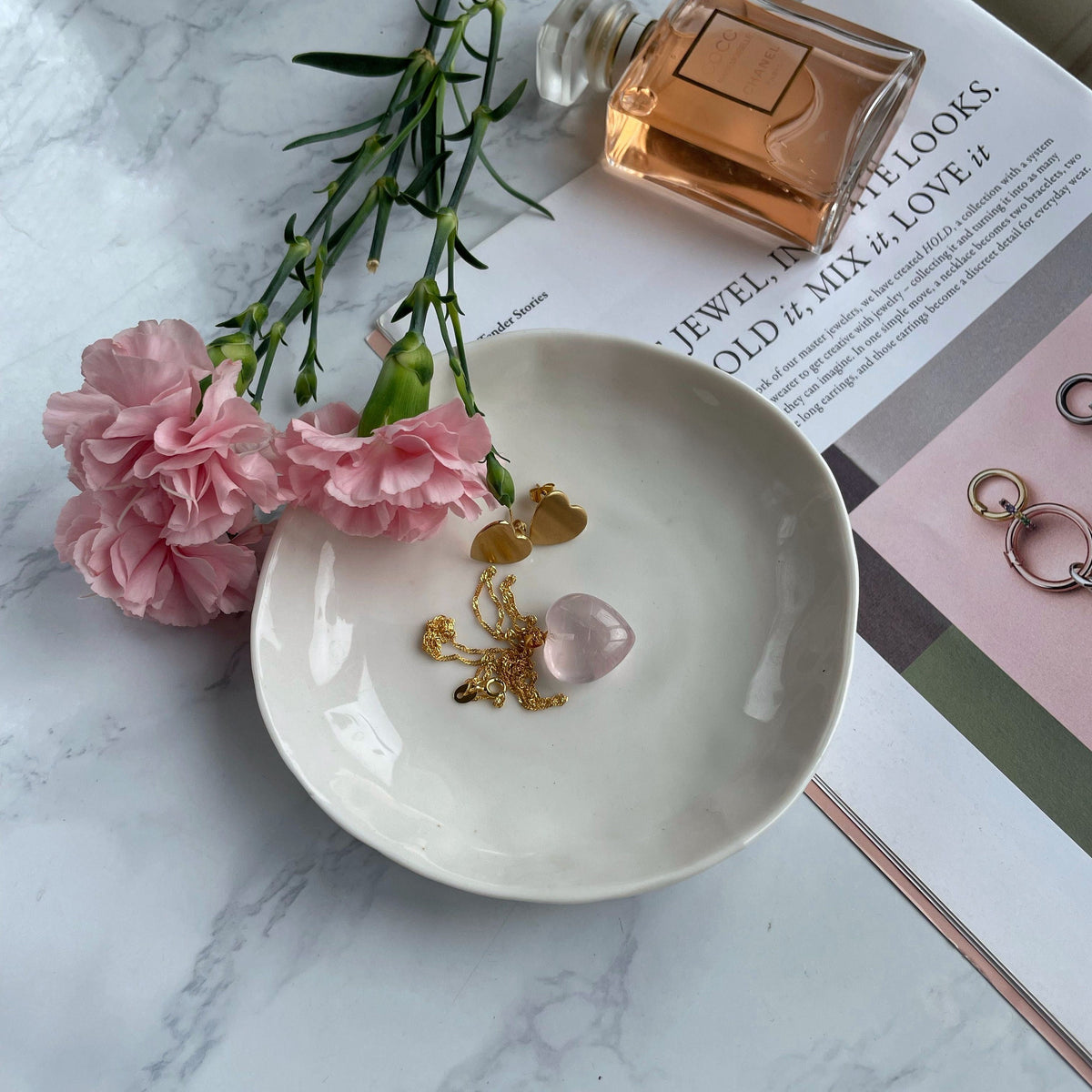 Luxury Rose Quartz Pendant, Madagascar AAA+