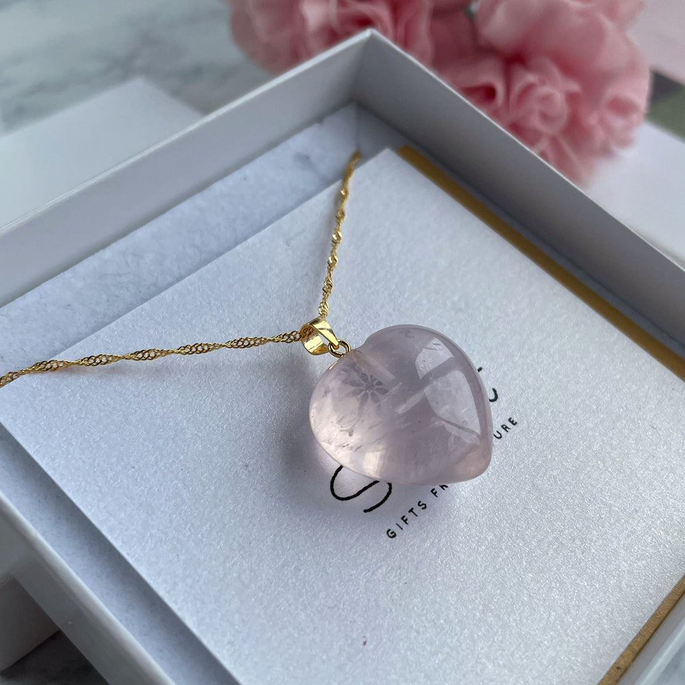 Luxury Rose Quartz Pendant, Madagascar AAA+