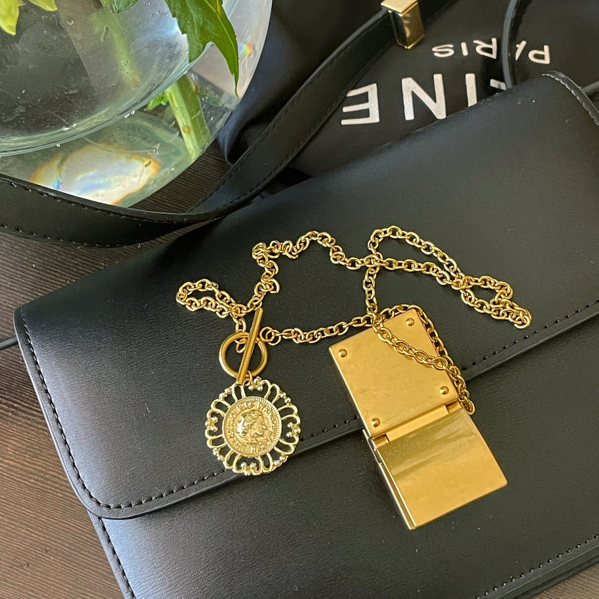 Goddess Antique Gold Coin Necklace | 18K Gold Plated
