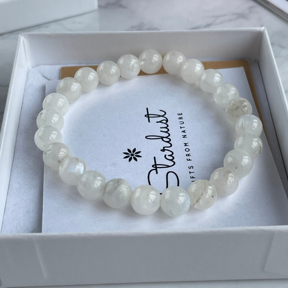 AAA+ Rainbow Moonstone Bracelet 8mm AAA+