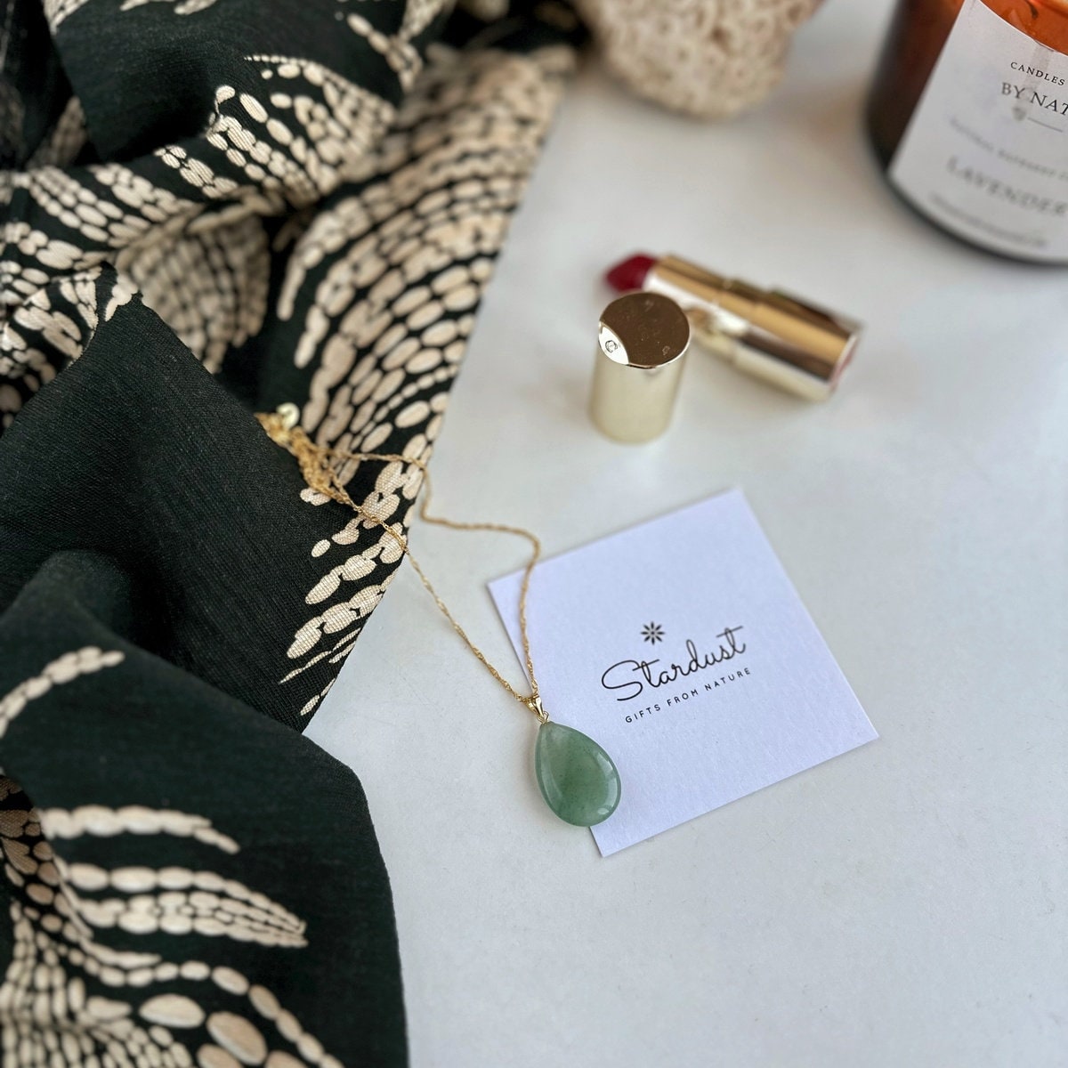 Aventurine Drop Pendant 1.5x2.5cm